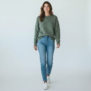 Vintage Pendleton Green Sweater Large 100% Virgin Wool Unisex Oversized Pullover